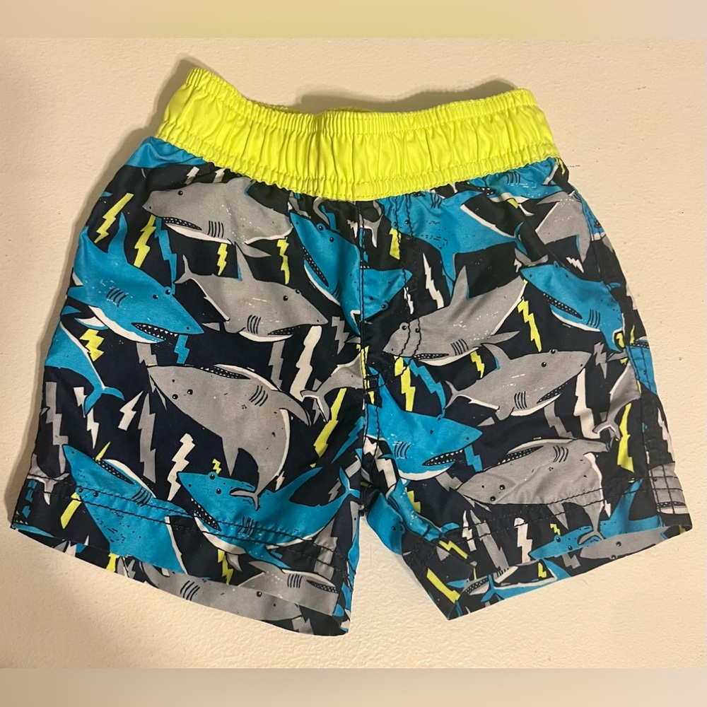 Toddler/Baby Boy The Children’s Place Lined Shark Swim Trunks size 9-12 Months